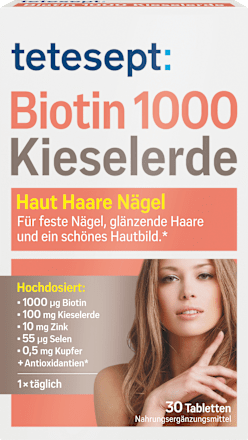 teteseptBiotin + Kieselerde Tabletten 30St., 30 gNahrungsergänzungsmittel