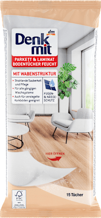 DenkmitFeuchte Bodentücher Parkett & Laminat, 15 St
