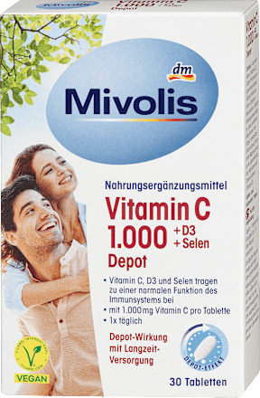 MivolisVitamin C 1000 + D3 + Selen Depot 30 St, 42 gNahrungsergänzungsmittel
