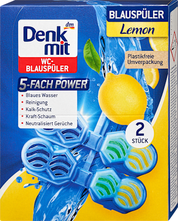 DenkmitWC-Blauspüler Lemon, 2 St