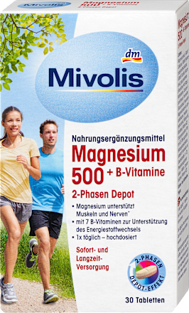 MivolisMagnesium 500 + B-Vitamine 2-Phasen Depot, Tabletten 30 St., 45 gNahrungsergänzungsmittel