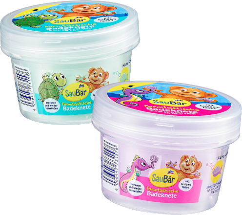 SauBärKinder Badezusatz Formtastische Badeknete mit Tattoo, 100 g