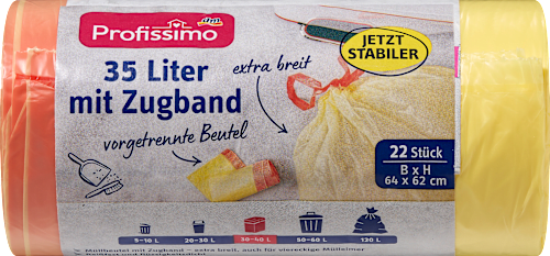 ProfissimoProf. 35l Müllbeutel mit Zugband, 22 St