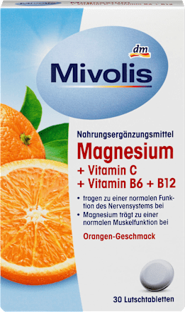 MivolisMagnesium + Vitamin C + Vitamin B6 + B12 Lutschtabletten, 30 St, 45 gNahrungsergänzungsmittel