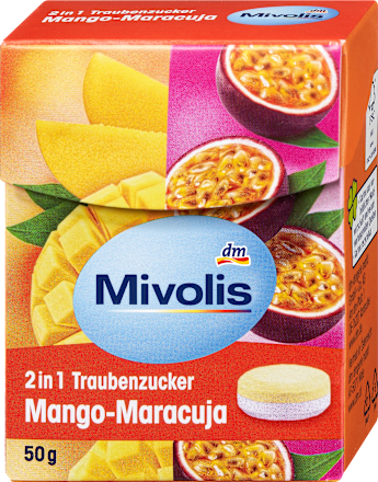 MivolisTraubenzucker 2in1, Mango-Maracuja, 50 g