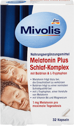 MivolisMelatonin Plus Schlaf-Komplex 32 Kapseln, 16 gNahrungsergänzungsmittel