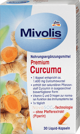 MivolisPremium Curcuma Kapseln, 30 St., 19 gNahrungsergänzungsmittel