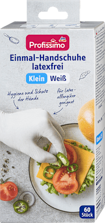 ProfissimoEinmalhandschuhe latexfrei weiß Klein, 60 St