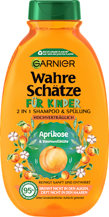 Wahre SchätzeKinder Shampoo & Spülung 2in1 Aprikose & Baumwollblüte, 300 ml