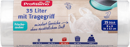 ProfissimoMüllbeutel 35 l mit Tragegriff Frischezauber, 25 St