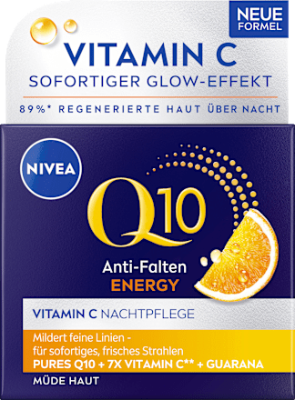 Nivea Anti-Falten Nachtcreme Q10plus – Für Straffere Haut über Nacht, 50 Ml