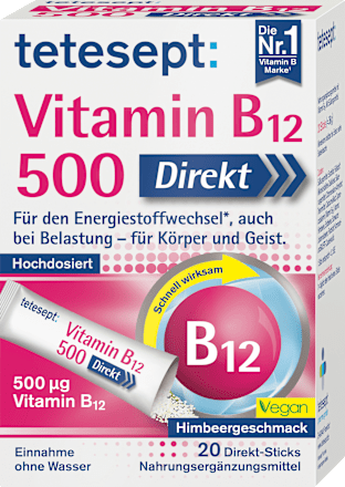 teteseptVitamin B12 500µg Sticks 20 St, 36 gNahrungsergänzungsmittel