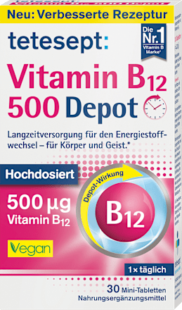 teteseptVitamin B12 Depot 500µg  Tabletten 30 St, 8,3 gNahrungsergänzungsmittel