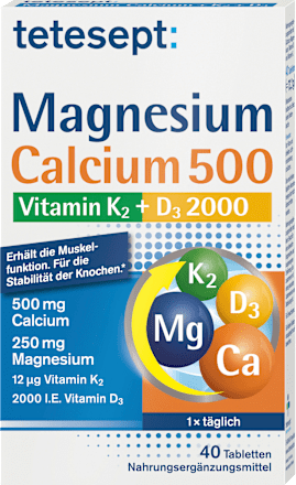 teteseptMagnesium Calcium Vitamin K + D Tabletten 40 St, 73,2 gNahrungsergänzungsmittel