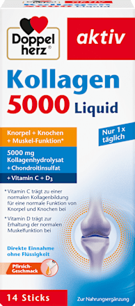 DoppelherzKollagen 5000 Liquid 14 Sticks, 140 mlNahrungsergänzungsmittel