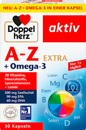DoppelherzA-Z + Omega-3 Extra Kapseln 30 St, 45 gNahrungsergänzungsmittel