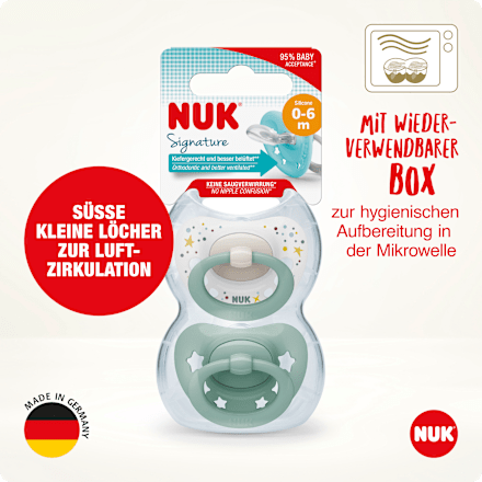NUK Signature Schnuller Größe 3 - 2er Pack Für 18-36 Monate