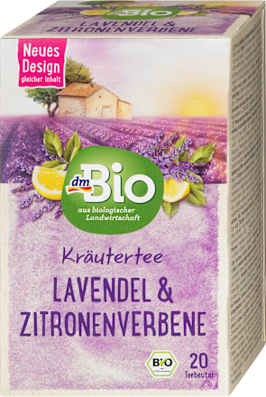 dmBioKräutertee Lavendel & Zitronenverbene (20 Beutel), 40 g