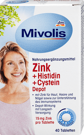 MivolisZink + Histidin + Cystein Depot, Tabletten 40 St., 19 gNahrungsergänzungsmittel