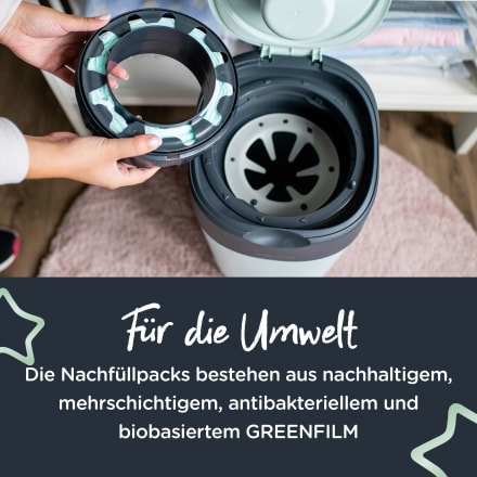 Tommee Tippee Eco-Nachfüllpack Für Windeleimer – Antibakteriell, Geruchsneutralisierend, 12 Stück