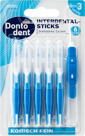 DontodentInterdentalbürsten blau 0,6 mm ISO 3, 6 St