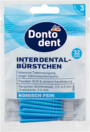 DontodentInterdentalbürsten blau 0,6 mm ISO 3, 32 St