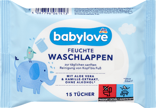 babyloveFeuchte Waschlappen, 15 St