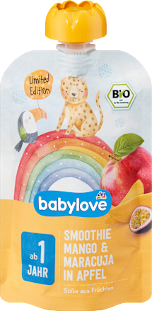 babyloveQuetschie Smoothie Apfel, Mango, Maracuja, ab 1 Jahr, 100 gBeikost
