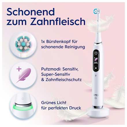 Oral-B iO Series 9 Plus Edition Elektrische Zahnbürste, Lade-Reiseetui,  recycelbare Verpackung, White Alabaster | Oral-B DE