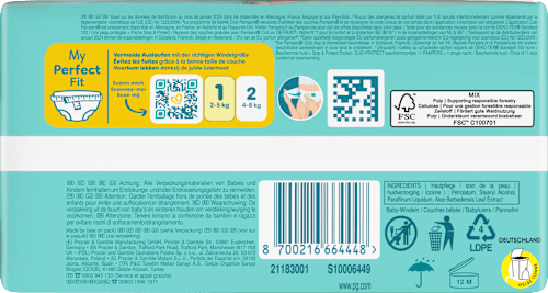 Pampers Premium Protection Größe 1, 248 Windeln (2-5 Kg) – Bester Haut- & Auslaufschutz