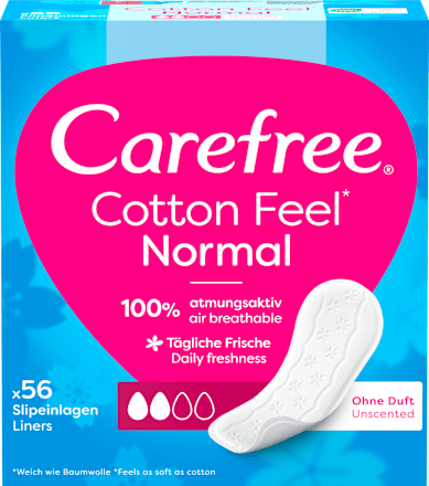 CarefreeSlipeinlagen Cotton Feel Normal ohne Duft, 56 St