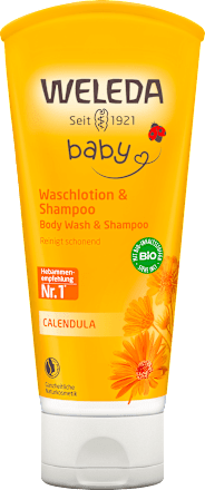 WELEDA babyBaby Waschlotion & Shampoo Calendula, 200 ml