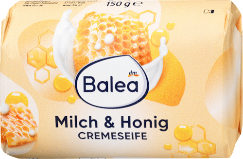 BaleaSeifenstück, Cremeseife Milch & Honig, 150 g