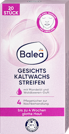 Kaltwachsstreifen Gesicht, 20 St