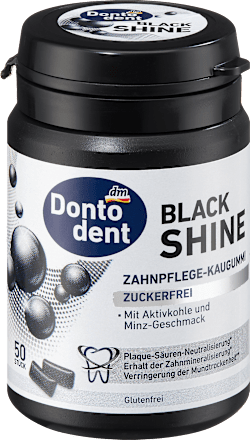 DontodentKaugummi, Black Shine mit Aktivkohle, 50 St