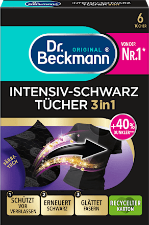 Dr. BeckmannFarbtücher Intensiv-Schwarz  2in1, 6 St