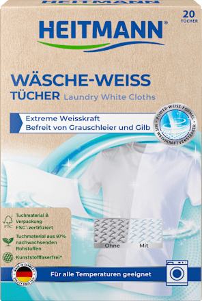 HeitmannWäsche Weiß-Tücher, 20 St