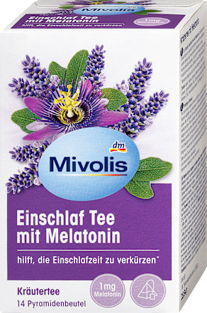 MivolisKräutertee, Einschlaf Tee mit Melatonin (14 Beutel), 28 g