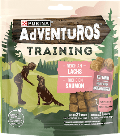 Purina AdventurosHundeleckerli mit Lachs, Training, 115 gErgänzungsfuttermittel