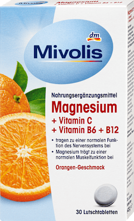 MivolisMagnesium + Vitamin C + Vitamin B6 + B12 Lutschtabletten 30 St, 45 gNahrungsergänzungsmittel