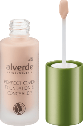 alverde NATURKOSMETIKFoundation & Concealer Perfect Cover 10 Vanilla, 20 ml