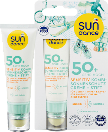 SUNDANCESonnenschutz Kombi Gesicht Creme + Stift Sensitiv LSF50+ (25ml + 3g), 1 St