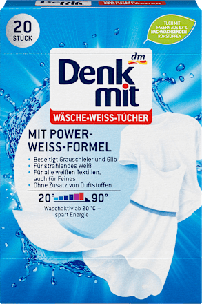 DenkmitWäsche Weiß Tücher, 20 St