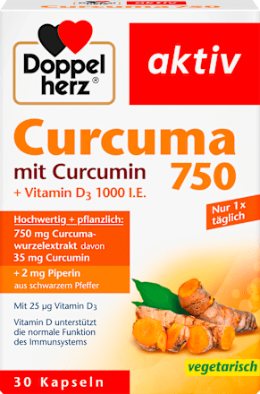 DoppelherzCurcuma 750 Kapseln 30 St., 26,7 gNahrungsergänzungsmittel