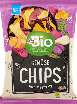 dmBioGemüsechips mit Meersalz, 75 g