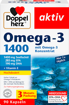 DoppelherzOmega-3 1400 Kapseln 90 St, 171,3 gNahrungsergänzungsmittel