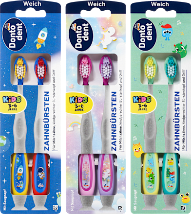 DontodentZahnbürste Kinder weich 3-6 Jahre, 2 St