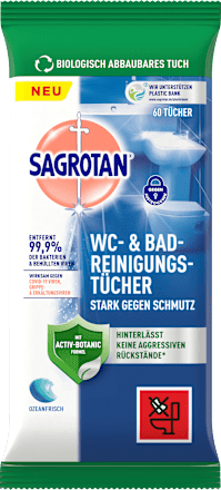 SagrotanWC-Reinigungstücher Desinfektion, 60 StBiozidprodukt