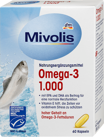 MivolisOmega-3 1000, Kapseln 60 St., 85,1 gNahrungsergänzungsmittel