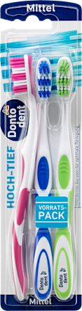 DontodentZahnbürste Hoch-Tief mittel (Vorteilspack), 3 St